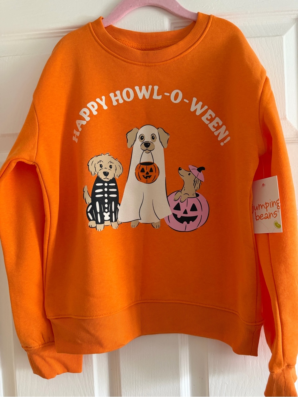 Orange 'Happy Howl-O-Ween' Kids Halloween Sweatshirt